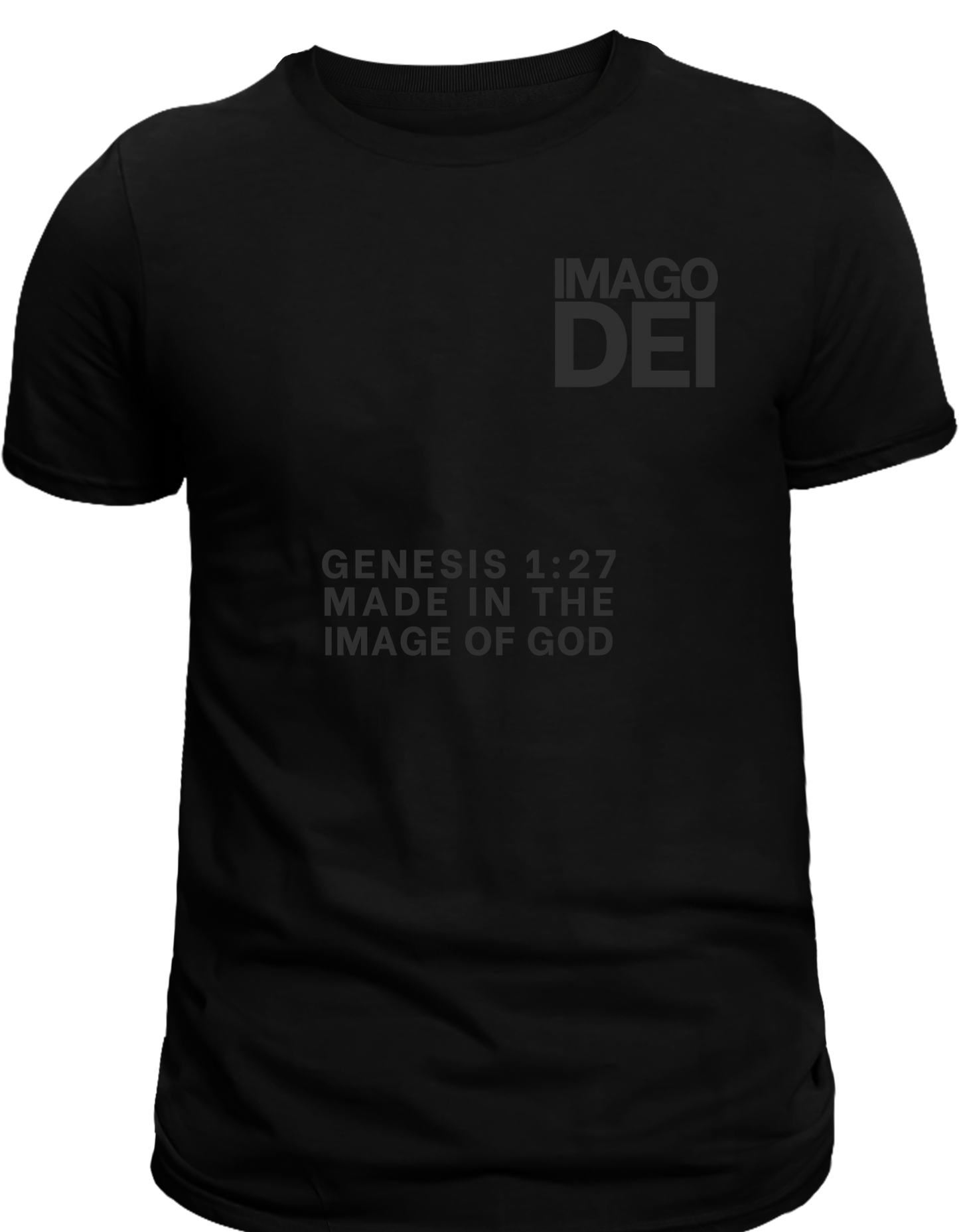 IMAGO DEI : MADE IN HIS IMAGE BLACK SHIRT