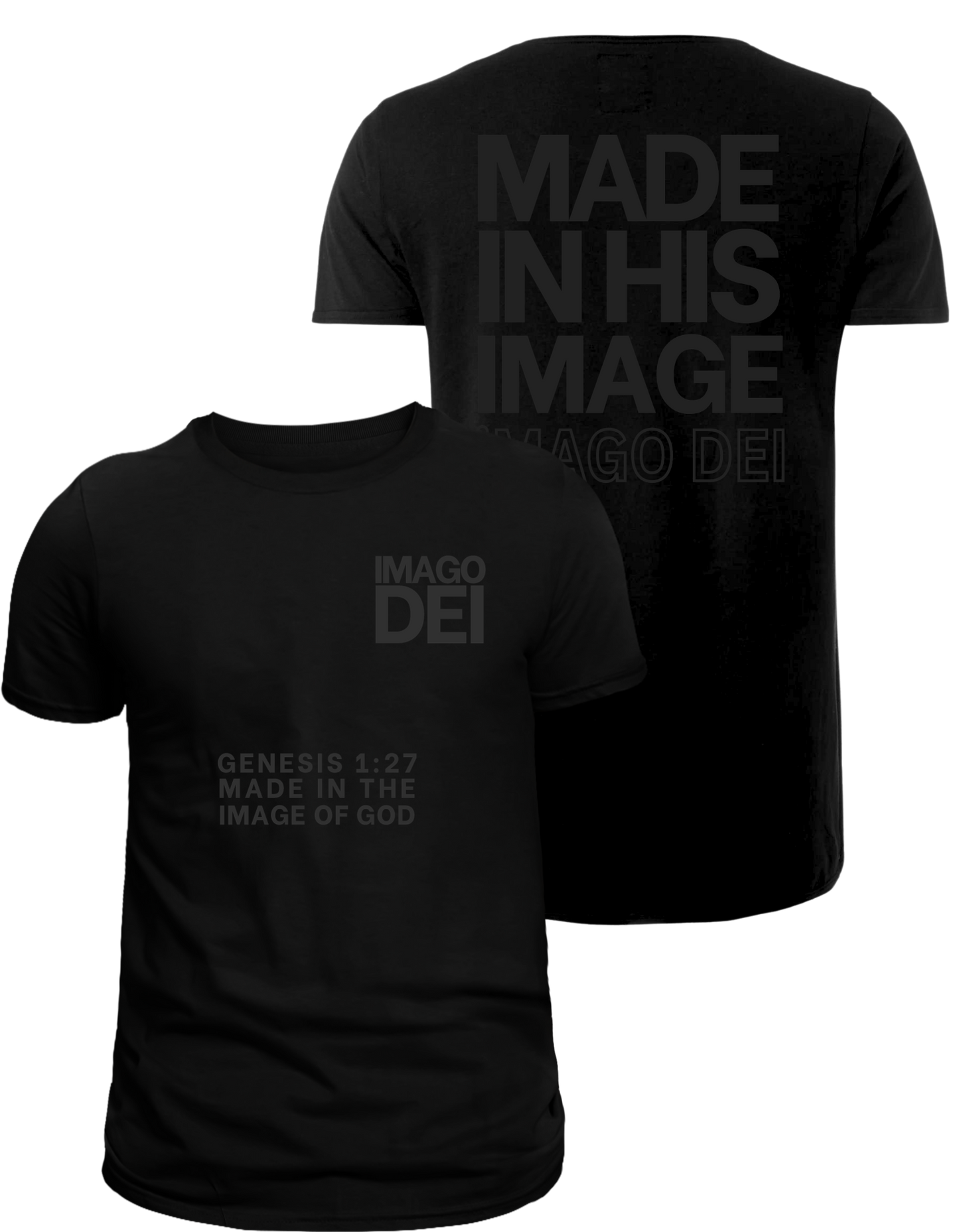 IMAGO DEI : MADE IN HIS IMAGE BLACK SHIRT