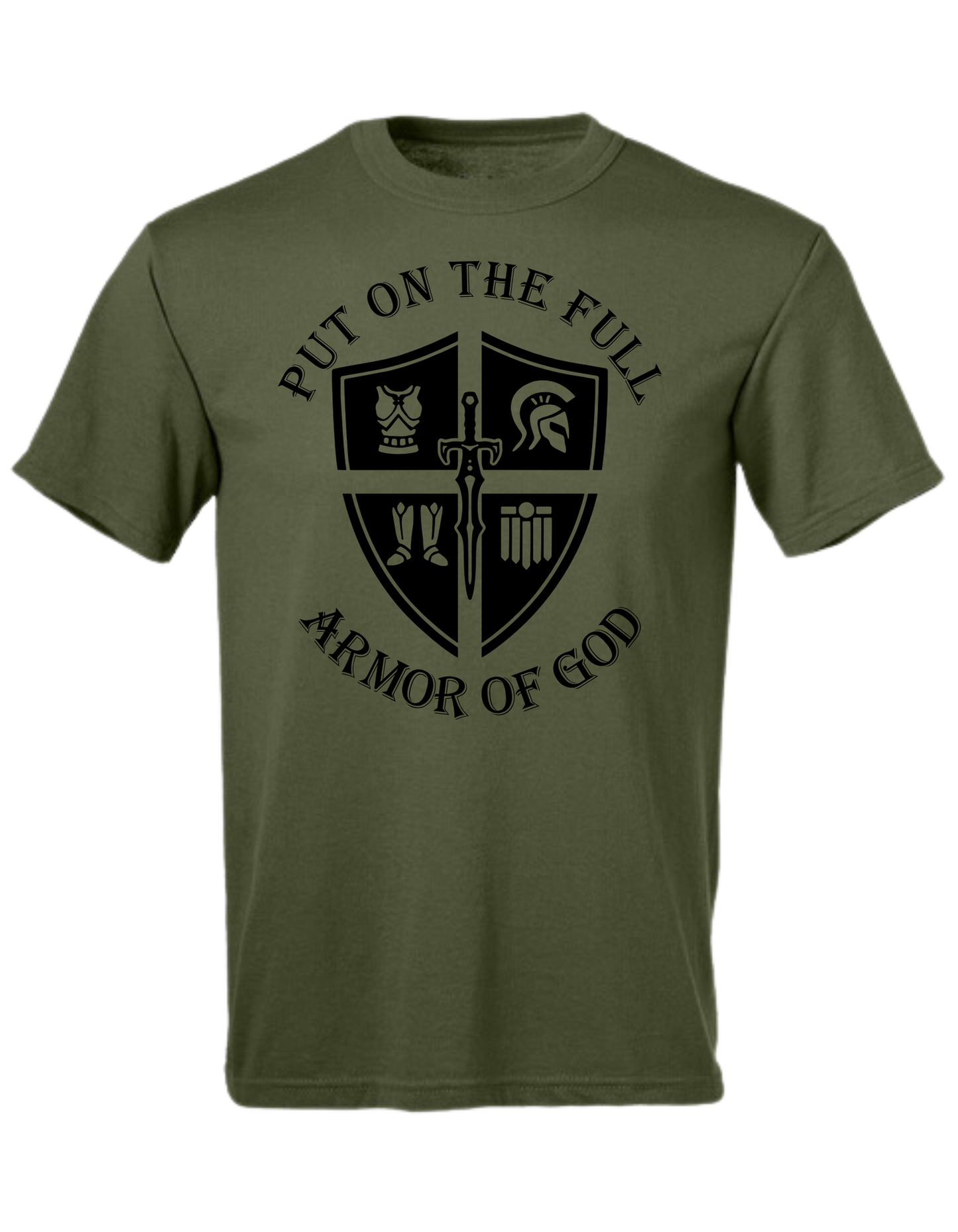 ARMOR OF GOD OLIVE SHIRT