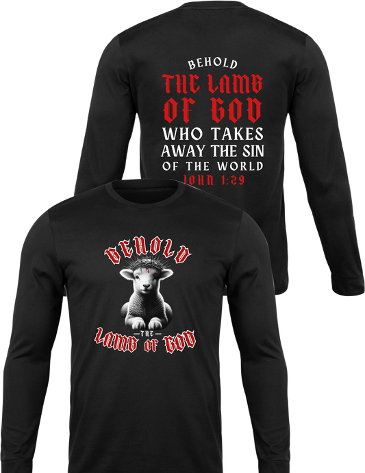 LONG SLEEVE SHIRT BEHOLD THE LAMB OF GOD