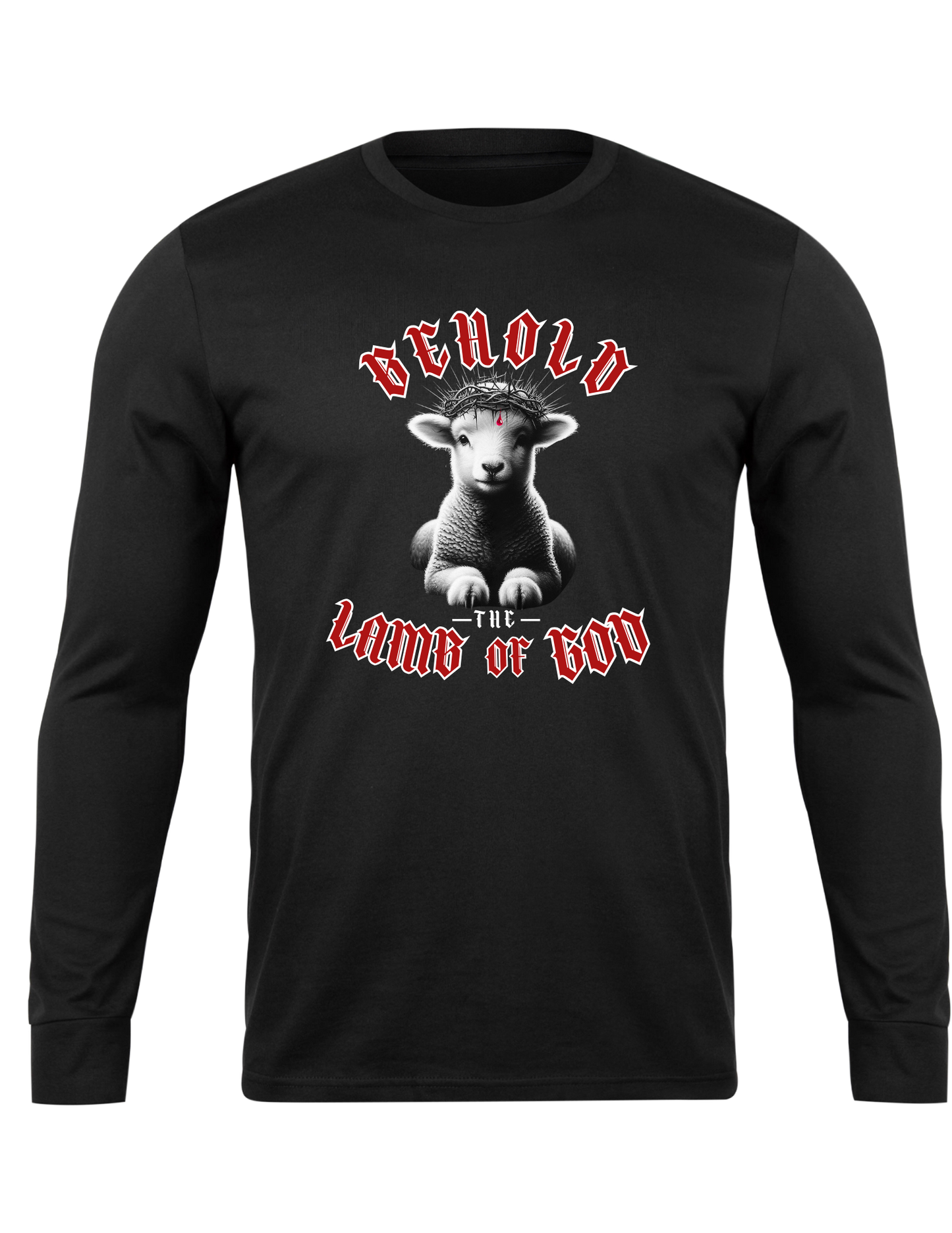 LONG SLEEVE SHIRT BEHOLD THE LAMB OF GOD