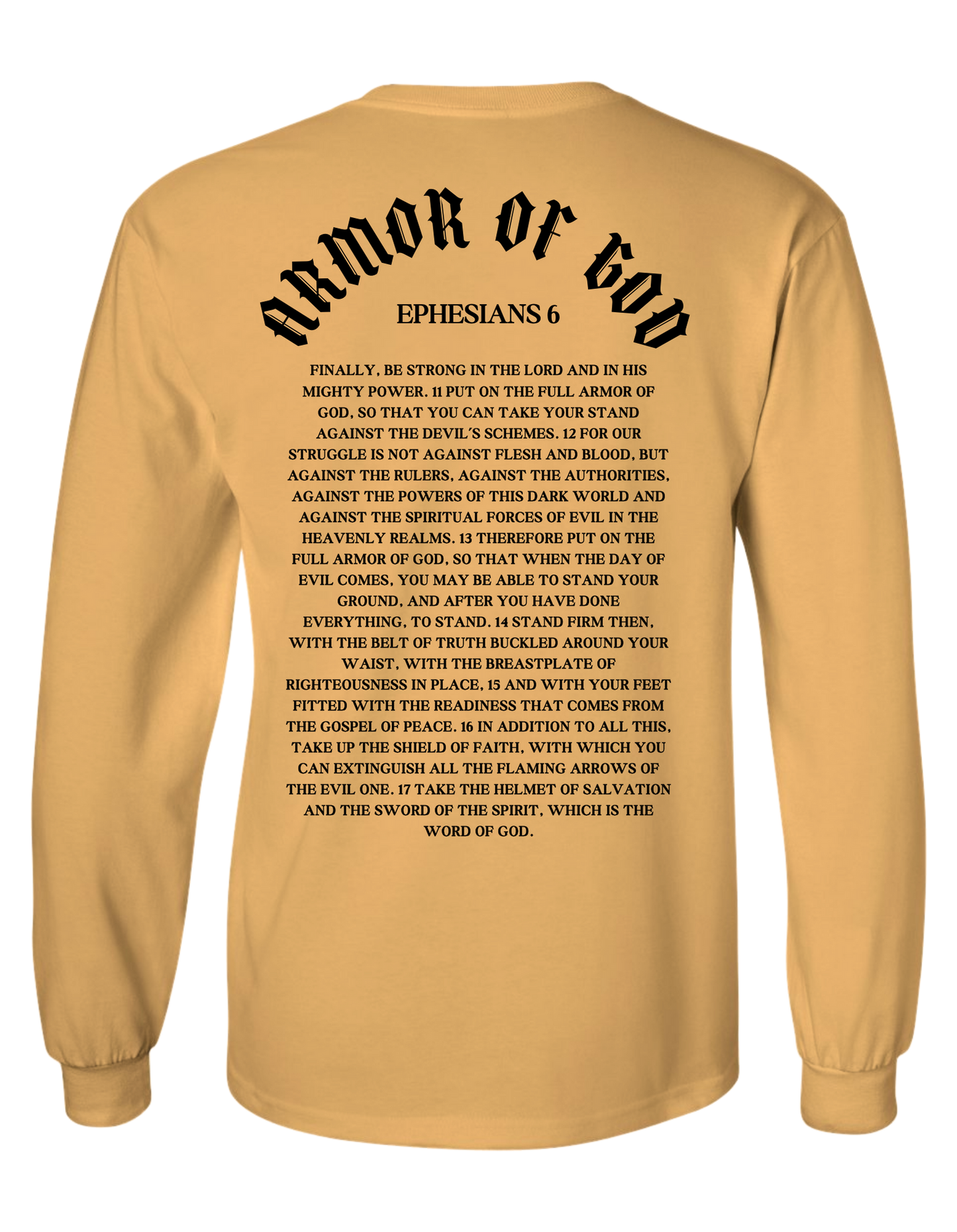 ARMOR OF GOD TAN SWEATSHIRT